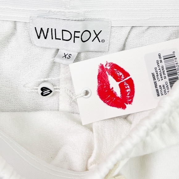 NWT Wildfox Miami Pride Rainbow Kiss Pull On Terry Lounge Shorts - Picture 6 of 8